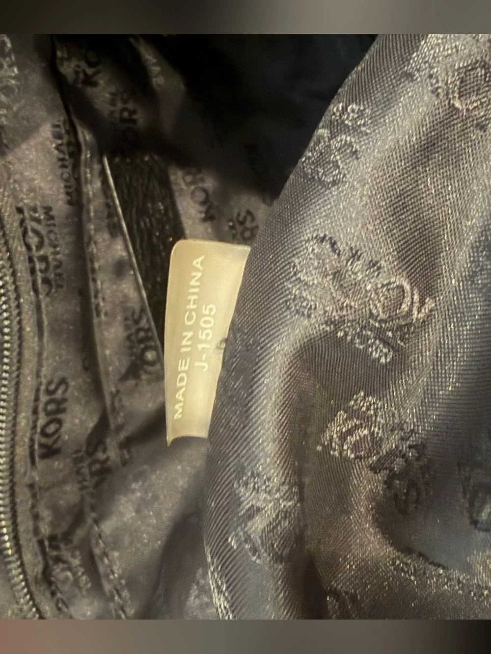 Michael Kors Jet Set Black Signature Tote MK Logo Silver Logo
